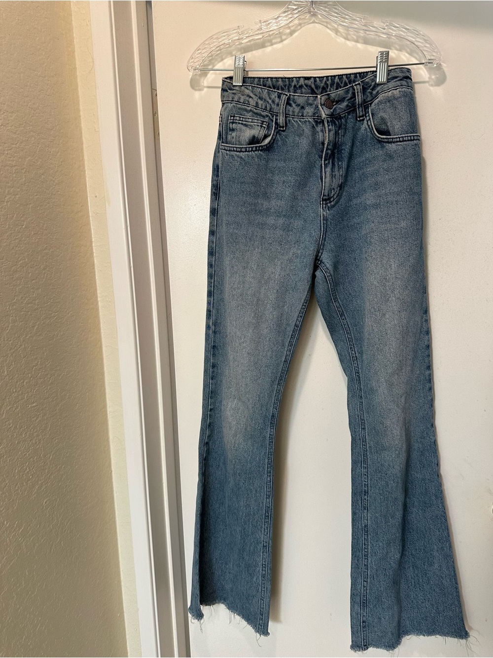 Reclaimed Vintage Light Blue Flare Jeans Size W26